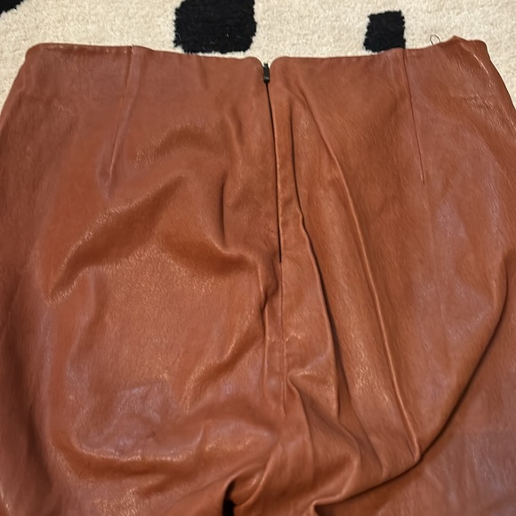 Rag & Bone lamb leather pants cognac brown size 8 - Picture 5 of 6